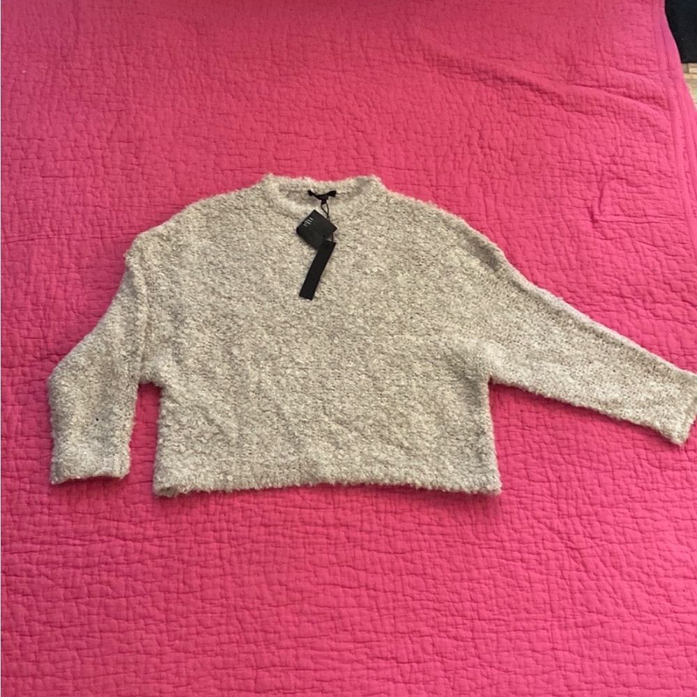 Nwt Tibi Cozy Cropped Sweater, Xs
